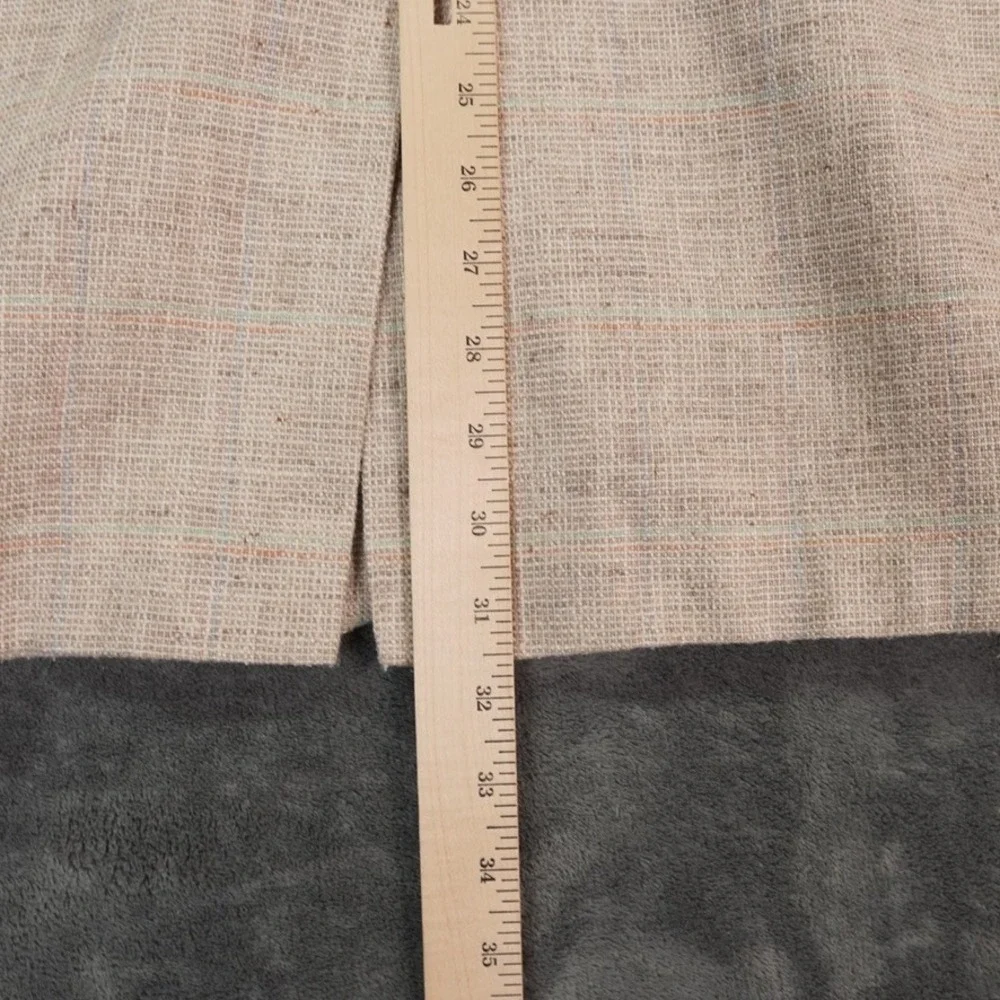 VTG Bill Blass Blazer Mens 42 Long? Sport‎ Coat Beige Textured Linen? USA Made